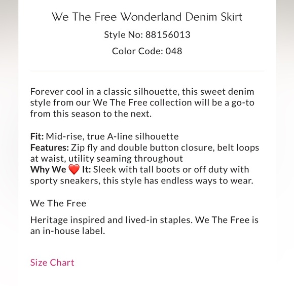 We the Free Wonderland Denim Skirt - Picture 5 of 6